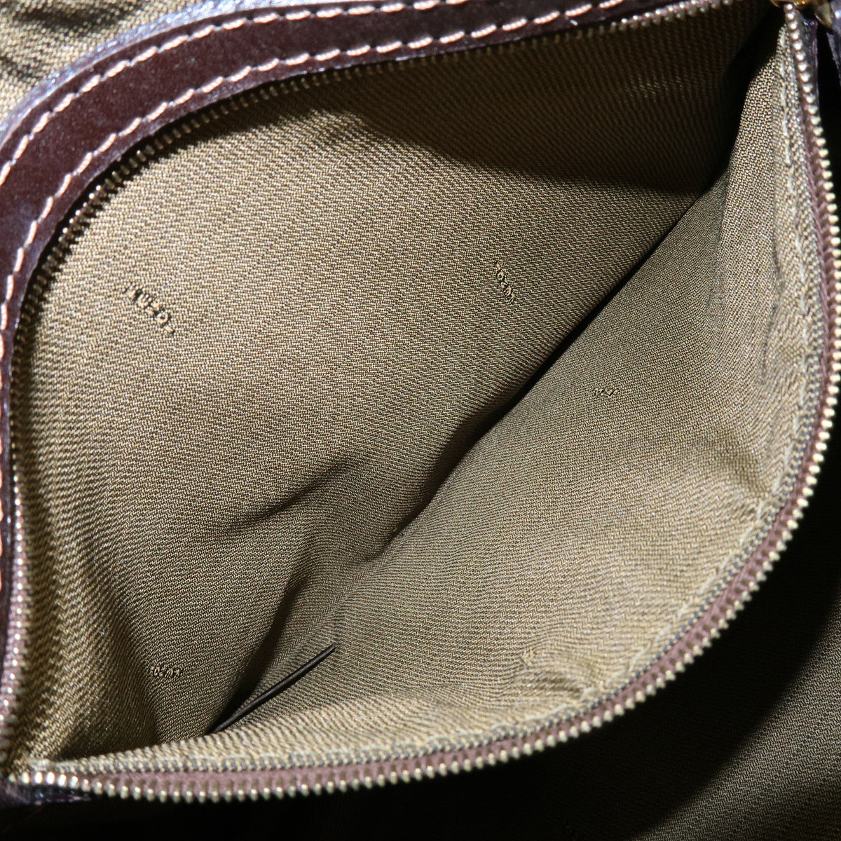 FENDI Zucca Jacquard Canvas Leather Shoulder Bag Hand Bag Brown