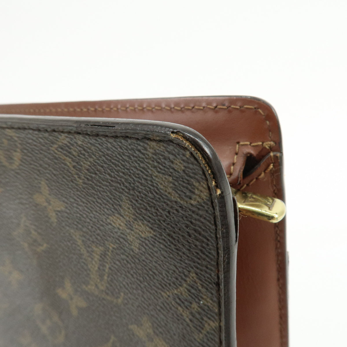Louis Vuitton Monogram Pochette Homme Clutch Bag Brown M51795