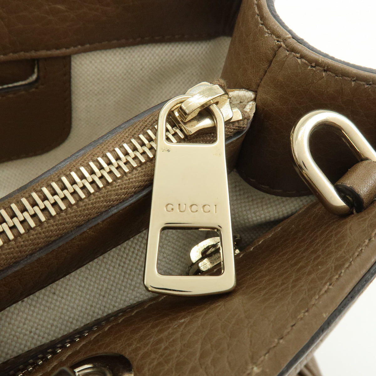 GUCCI Bamboo Shopper Medium Leather 2Way Bag Shoulder Bag 323660