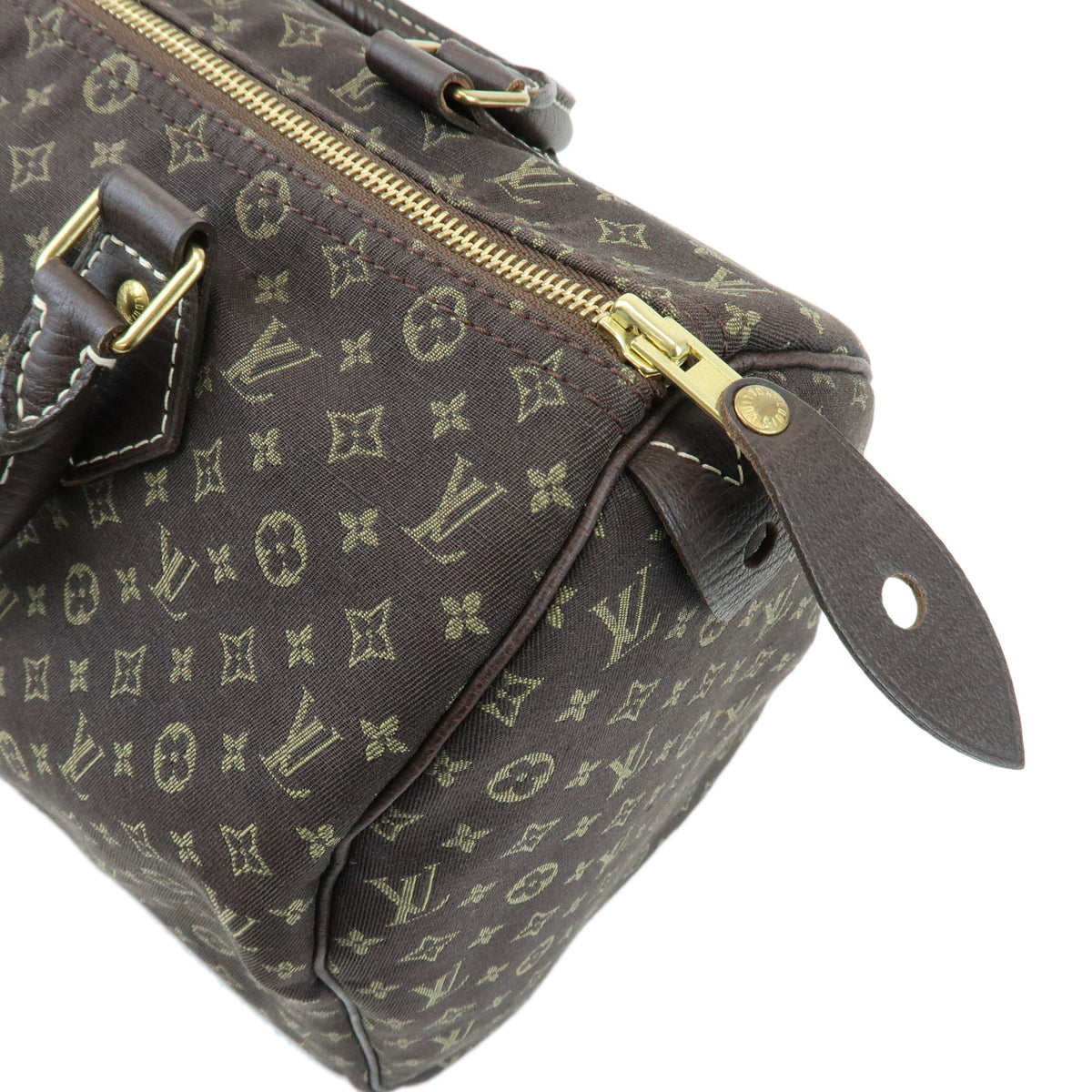 Louis Vuitton Monogram Mini Lin Speedy 30 Boston Bag Ebene M95224