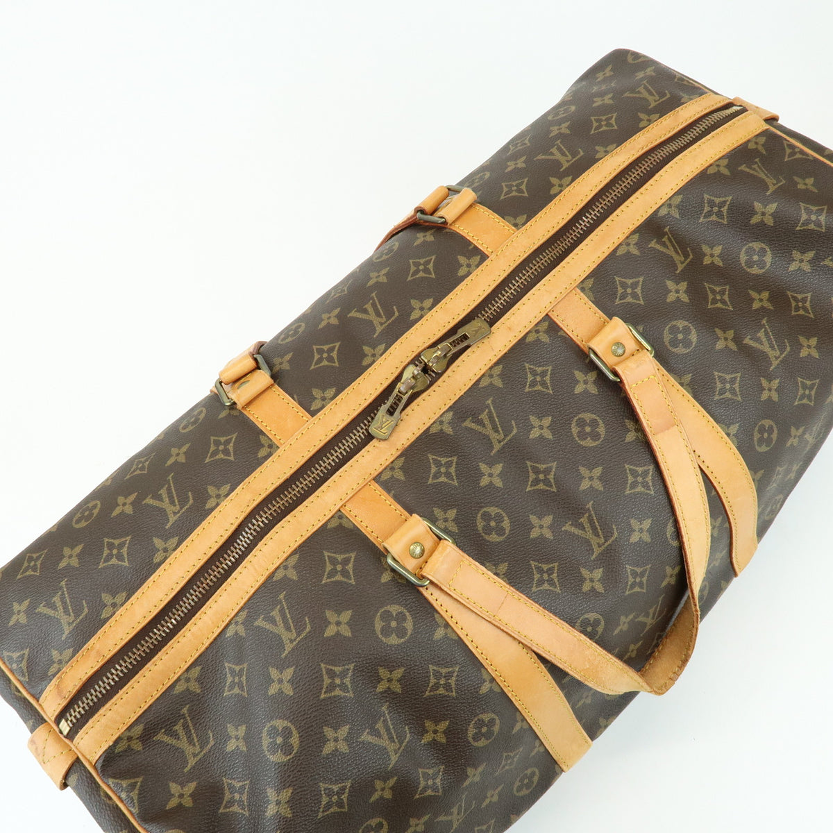 Louis Vuitton Monogram Sac Souple 55 Boston Bag Brown M41622