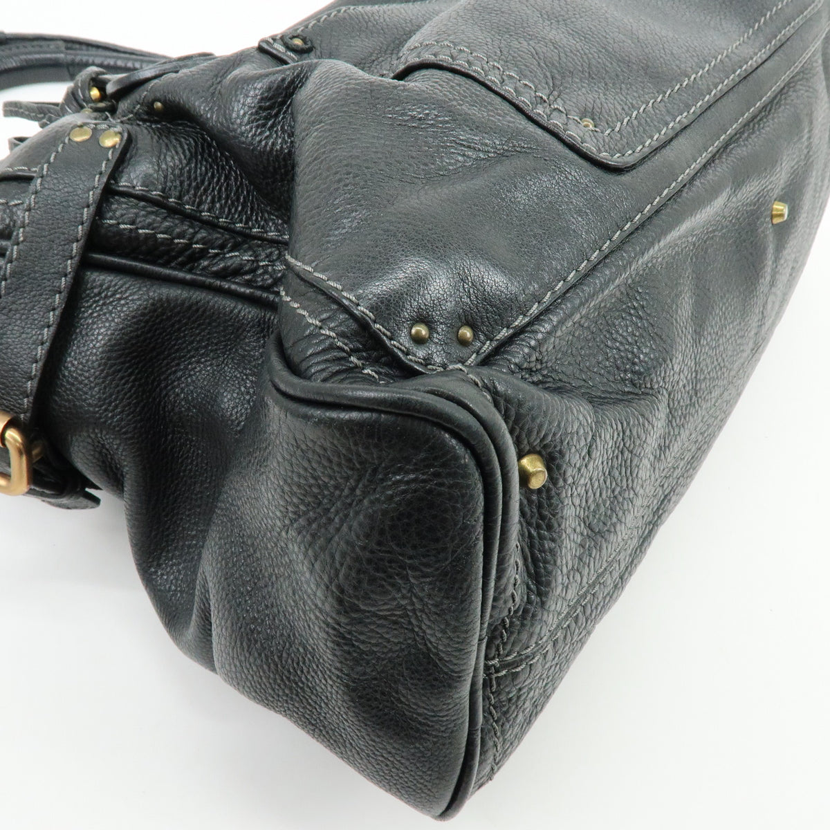 Chloe Paddington Leather Hand Bag Shoulder Bag Black