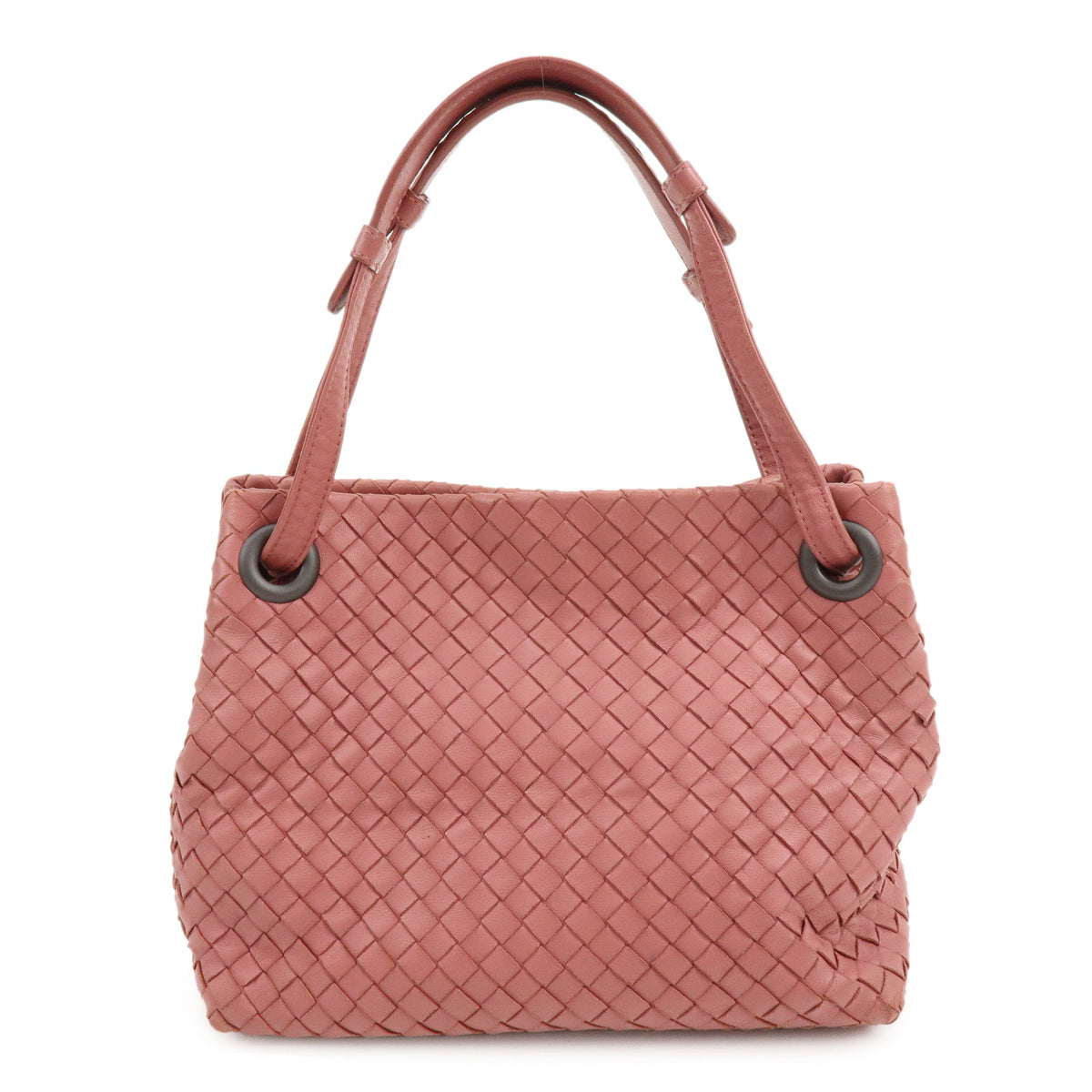 BOTTEGA VENETA Intrecciato Leather Hand Bag Shoulder Bag Pink
