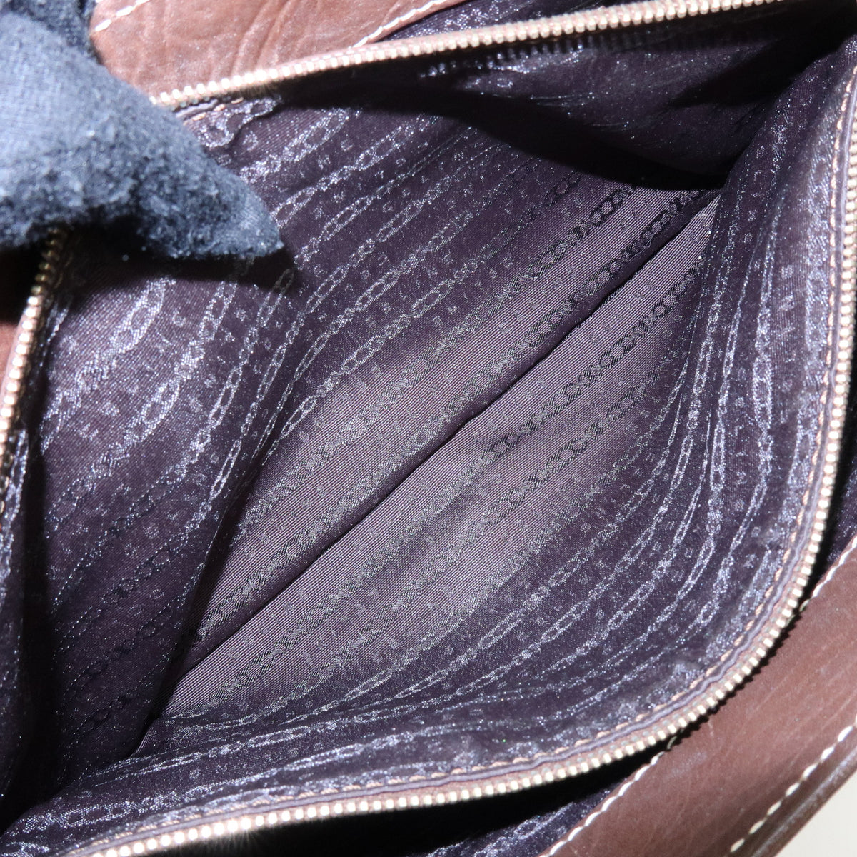 CELINE Boogie Bag Leather Hand Bag Brown