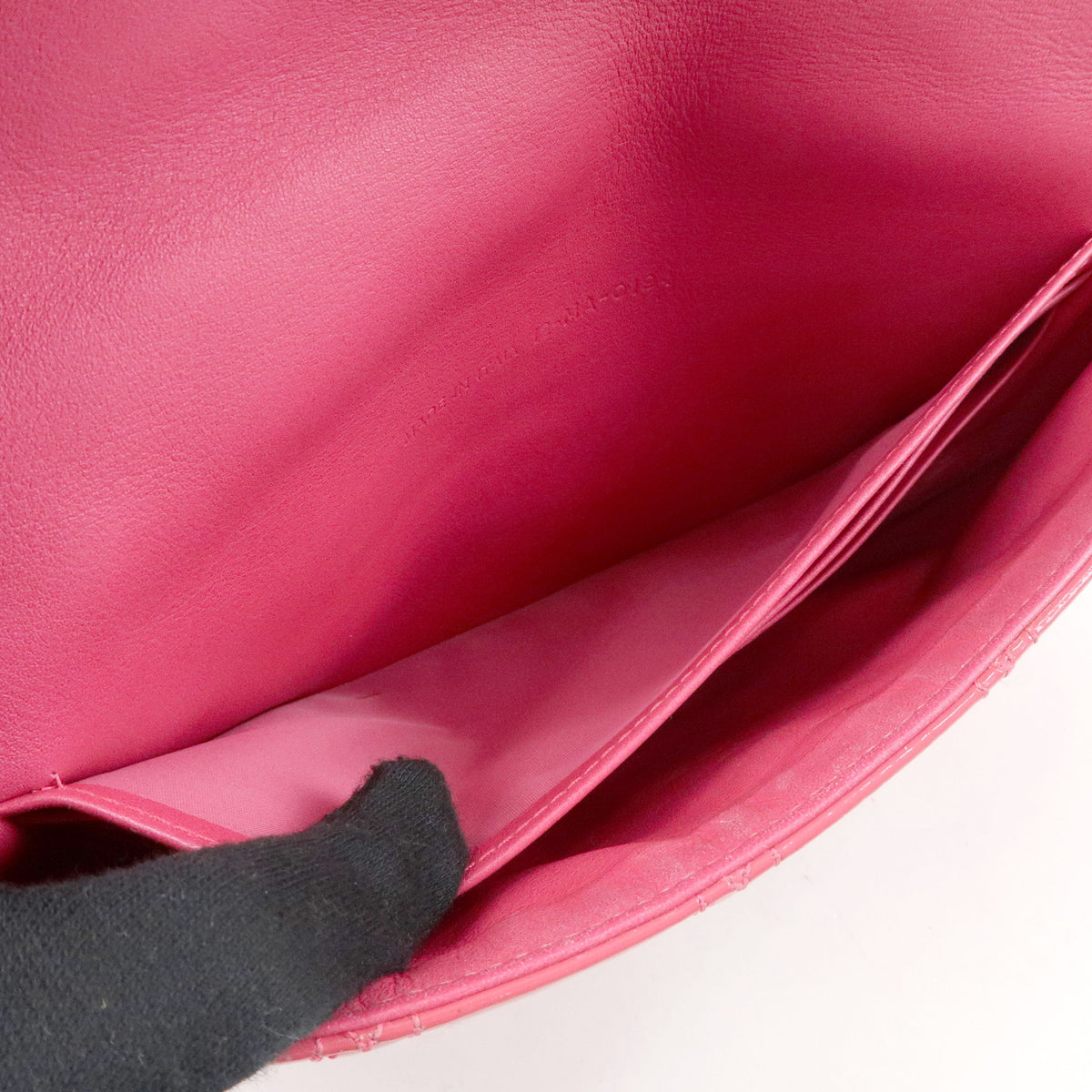 Christian Dior New Lock Cannage Patent Leather Chain Shoulder Bag Pink