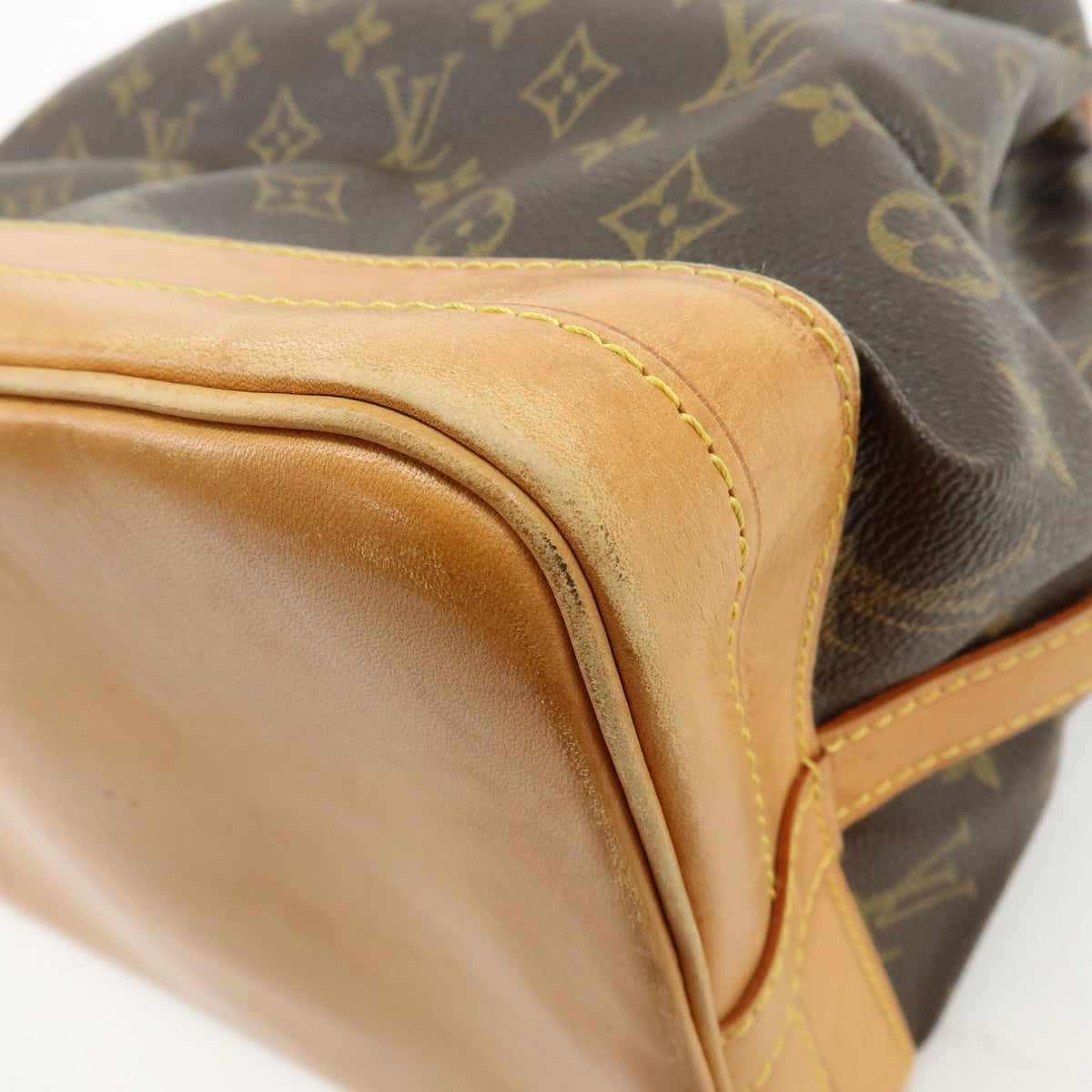 Louis Vuitton Monogram Noe Canvas Leather Shoulder Bag Brown M42224