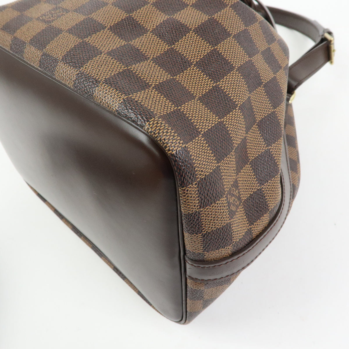 Louis Vuitton Damier Ebene Canvas Leather Petit Noe SPO Shoulder Bag