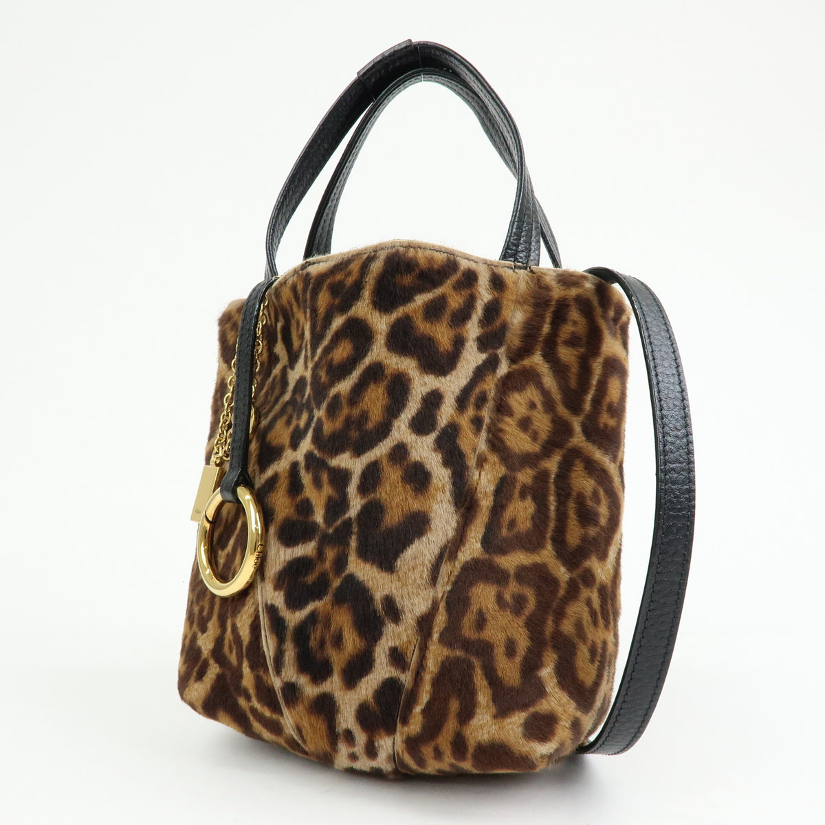 Chloe See By Chloe Unborn Calf Spin Small Leopard Pattern 2Way Bag