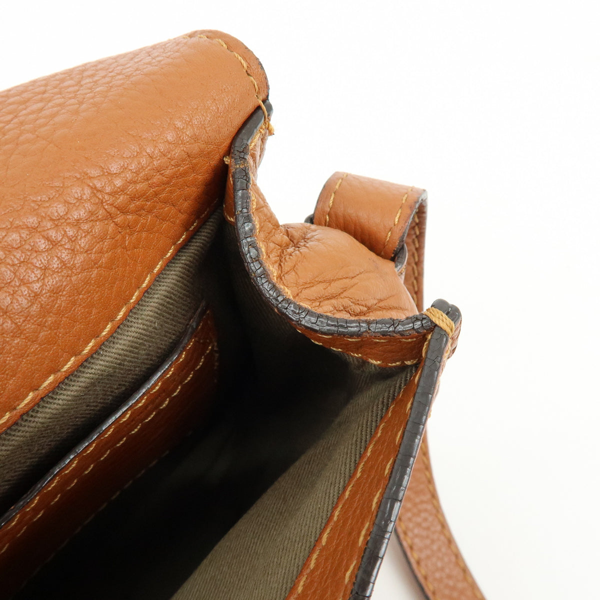 Chloe Mercy Leather Shoulder Bag Crossbody Bag Brown