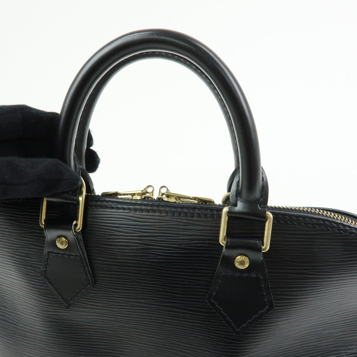 Louis Vuitton Epi Alma Leather Hand Bag Noir Black M52142