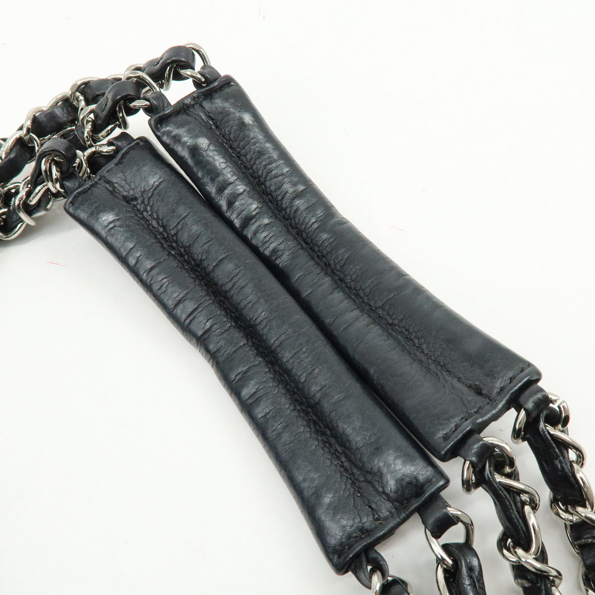 CHANEL Matelasse COCO Mark Caviarskin Chain Shoulder Bag Tote Bag Black
