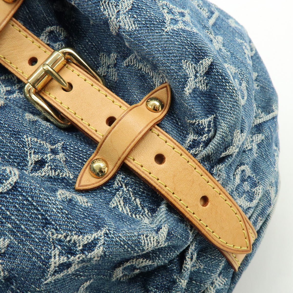 Louis Vuitton Monogram Denim XL Shoulder Bag Tote Bag Blue M95515