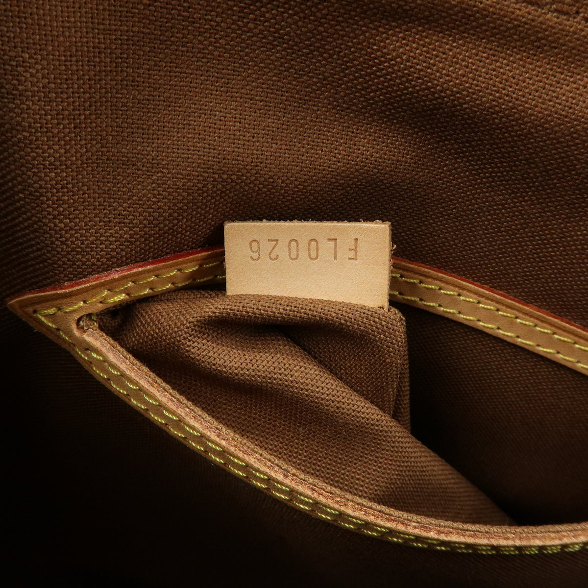 Louis Vuitton Monogram Alma Canvas Leather Hand Bag Brown M51130