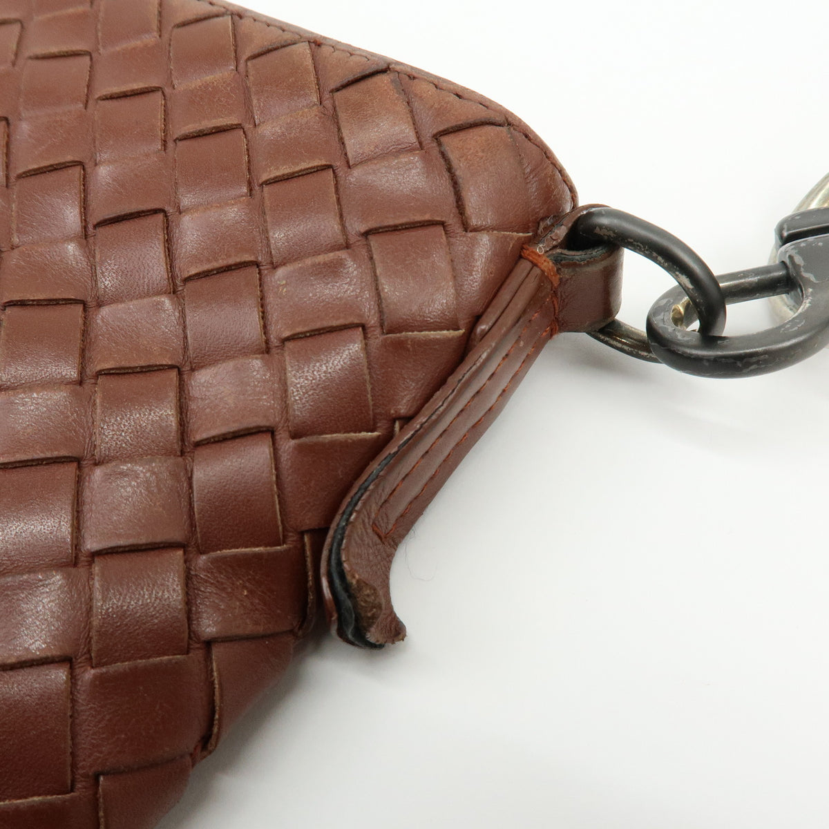 BOTTEGA VENETA Intrecciato Leather Shoulder Bag Crossbody Bag Brown
