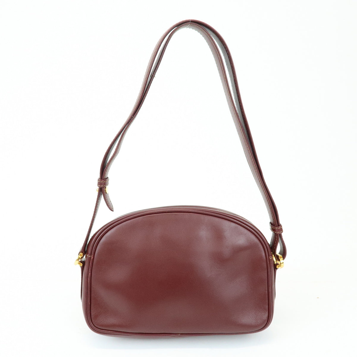Cartier Must de Cartier Leather Shoulder Bag Bordeaux Wine Red