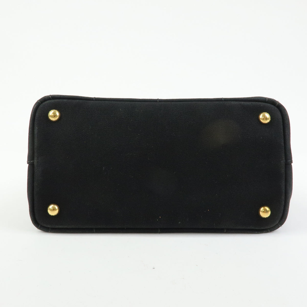 PRADA Triangle Logo Canapa Mini 2Way Bag Hand Shoulder Bag Black B2439G
