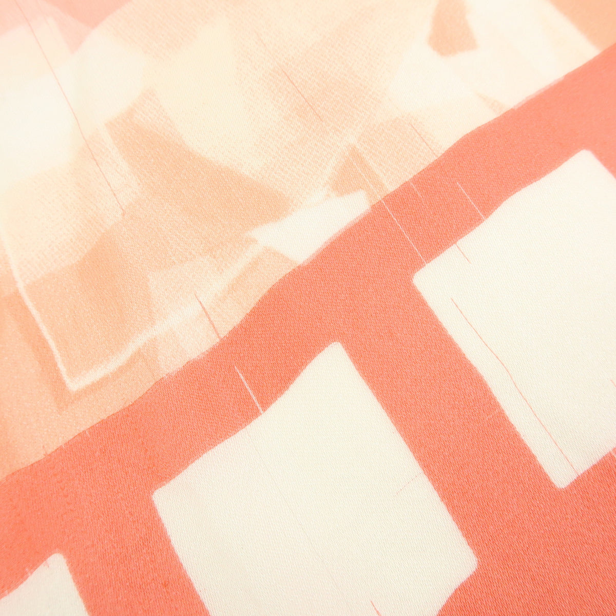 CHANEL COCO Mark Silk 100% Scarf Pink Orange White