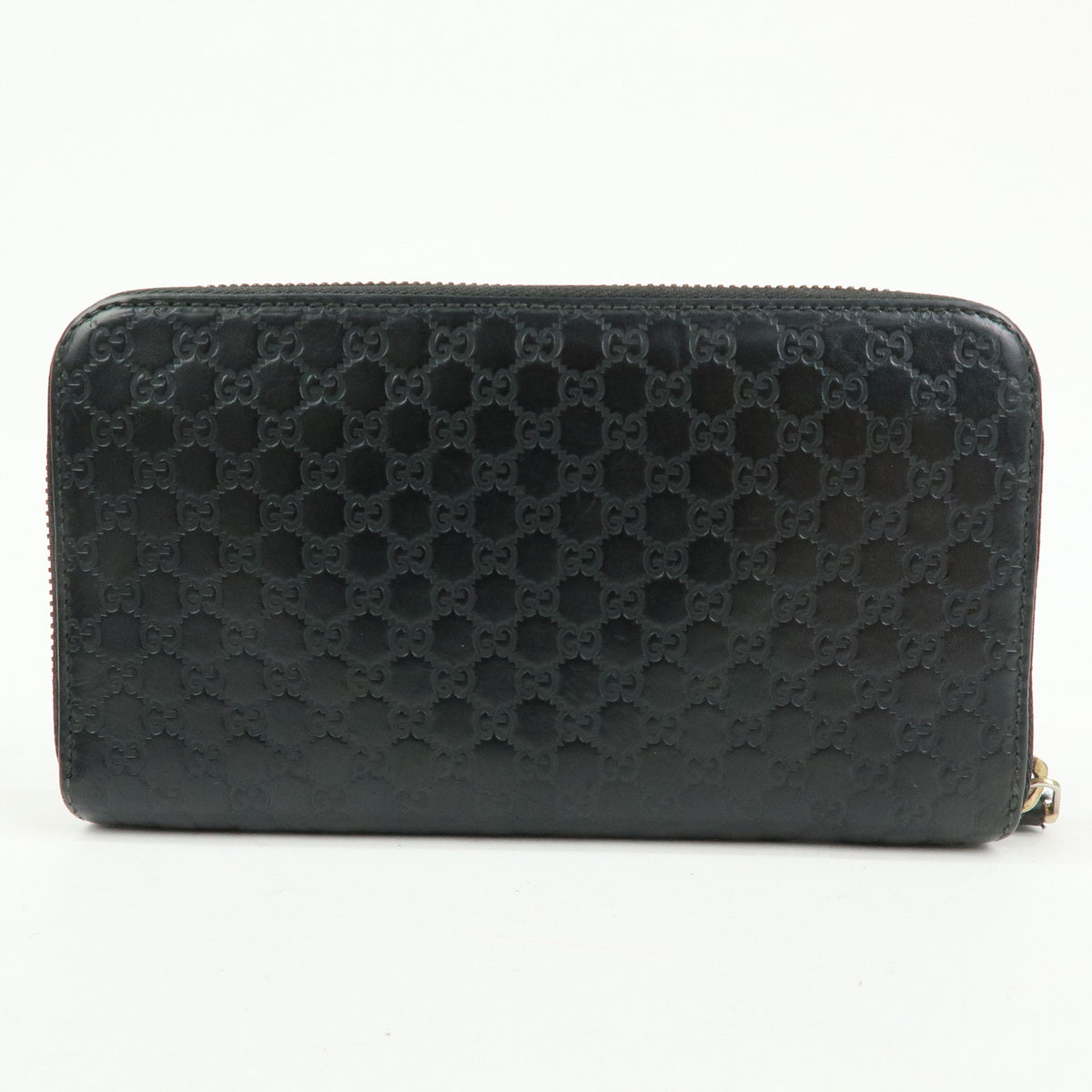 GUCCI Microguccissima Leather Zippy Long Wallet Black 449391