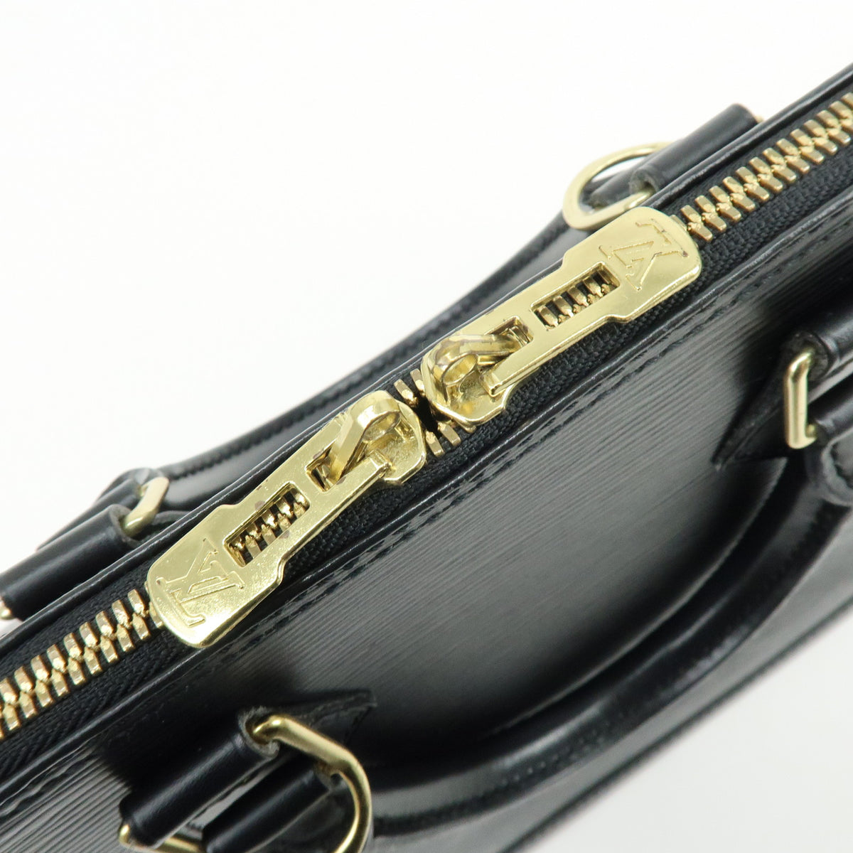 Louis Vuitton Epi Alma Leather Hand Bag Noir Black M52142