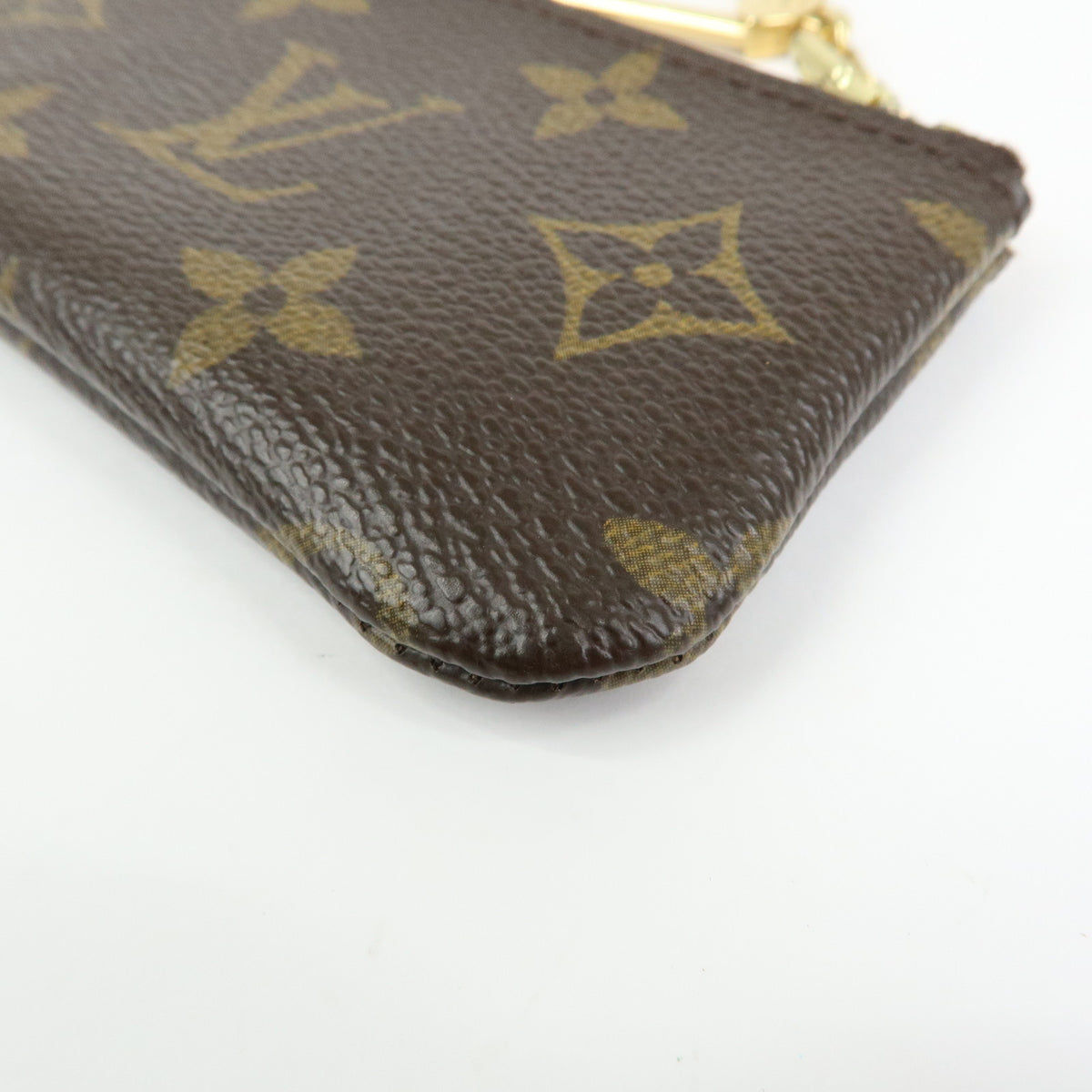 Louis Vuitton Monogram Pochette Cles Coin Case Key Case Brown M62650