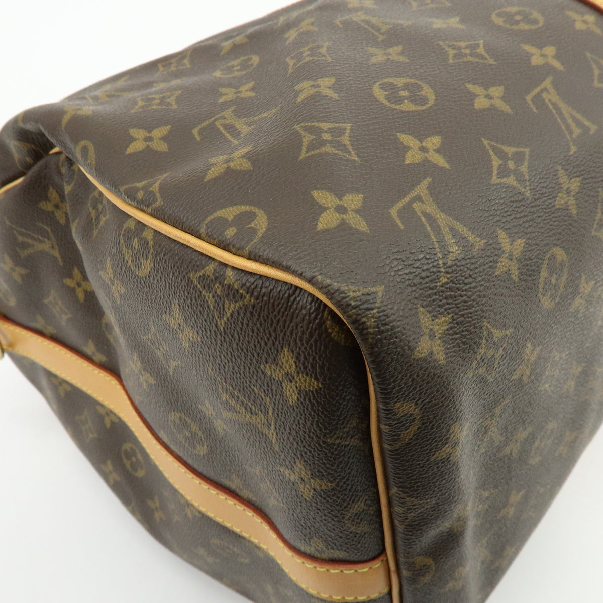 Louis Vuitton Monogram Keep All Bandouliere 55 Boston Bag Brown M41414