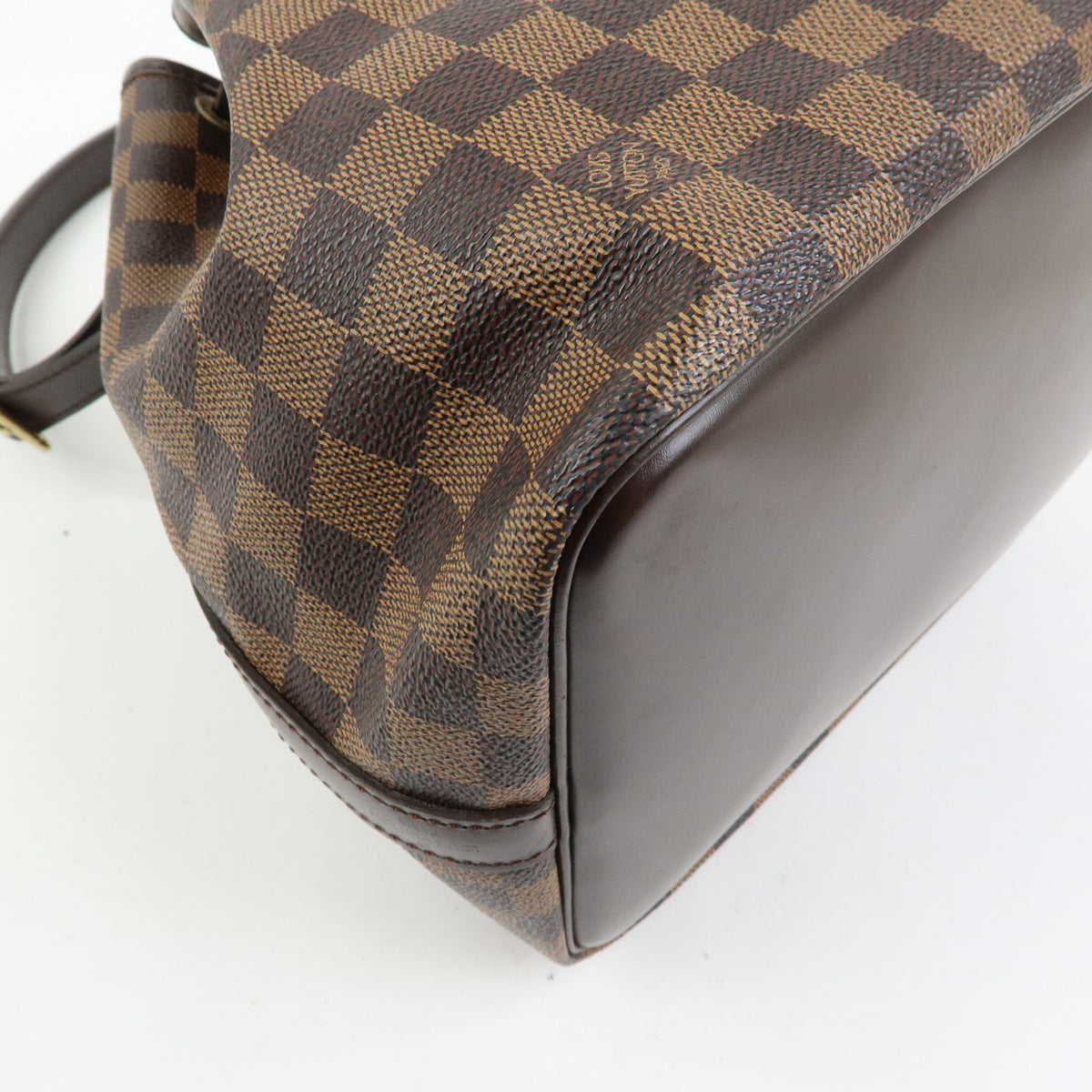 Louis Vuitton Damier Ebene Canvas Leather Petit Noe SPO Shoulder Bag