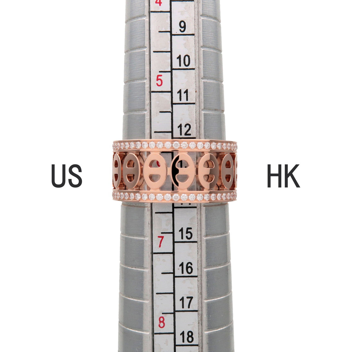 HERMES Chaine d'Ancre Divine PM Diamond Ring K18 750PG #52 US6