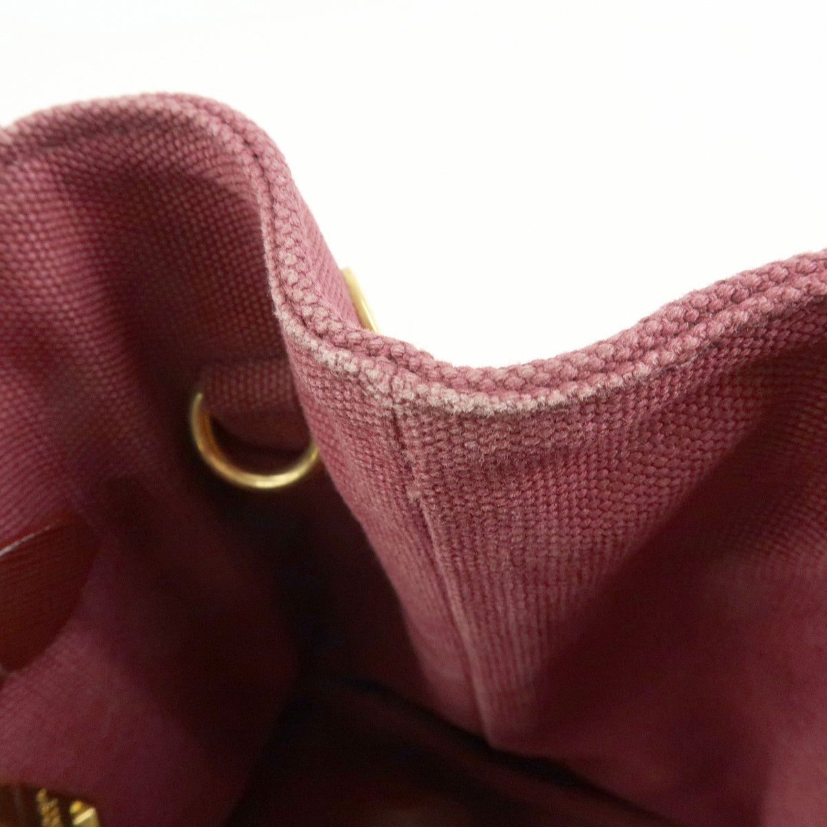 PRADA Triangle Logo Canapa Mini Canvas 2Way Bag Bijoux Bordeaux 1BG439