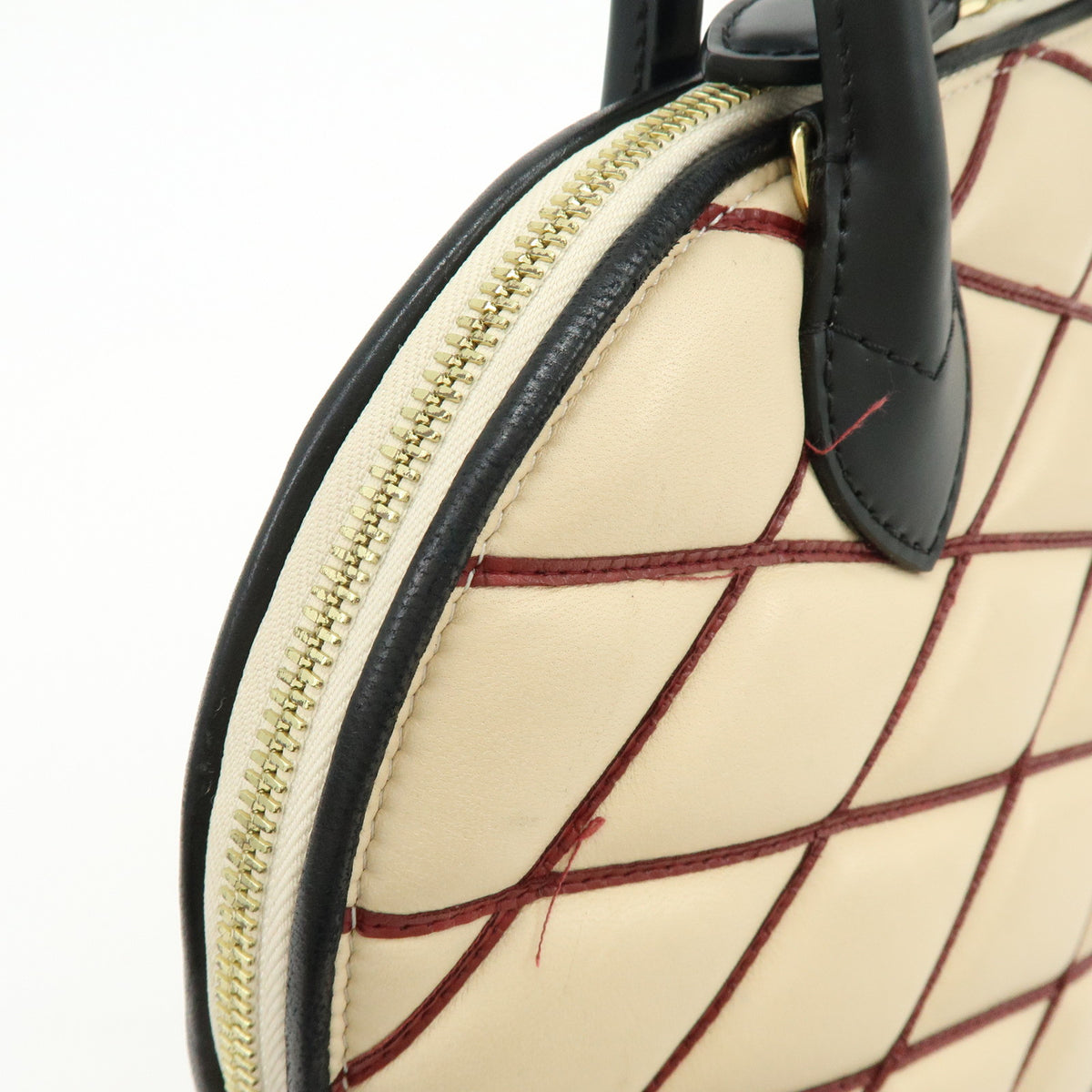 Louis Vuitton Malletage Alma PM 2Way Hand Shoulder Bag Natural M50001