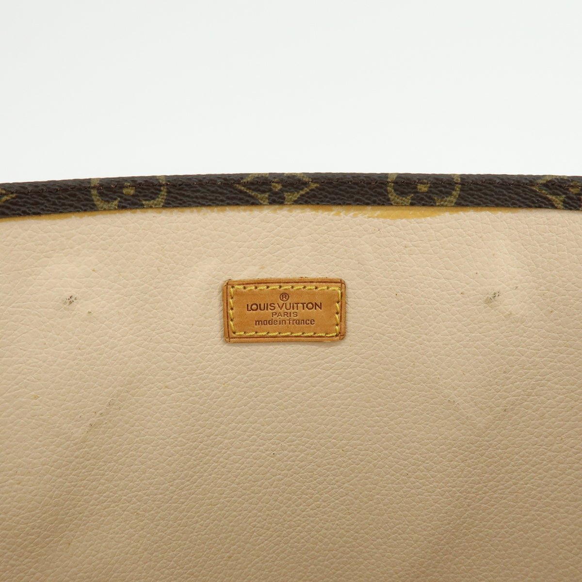 Louis Vuitton Monogram Sac Plat Leather Tote Bag Hand Bag Brown M51140