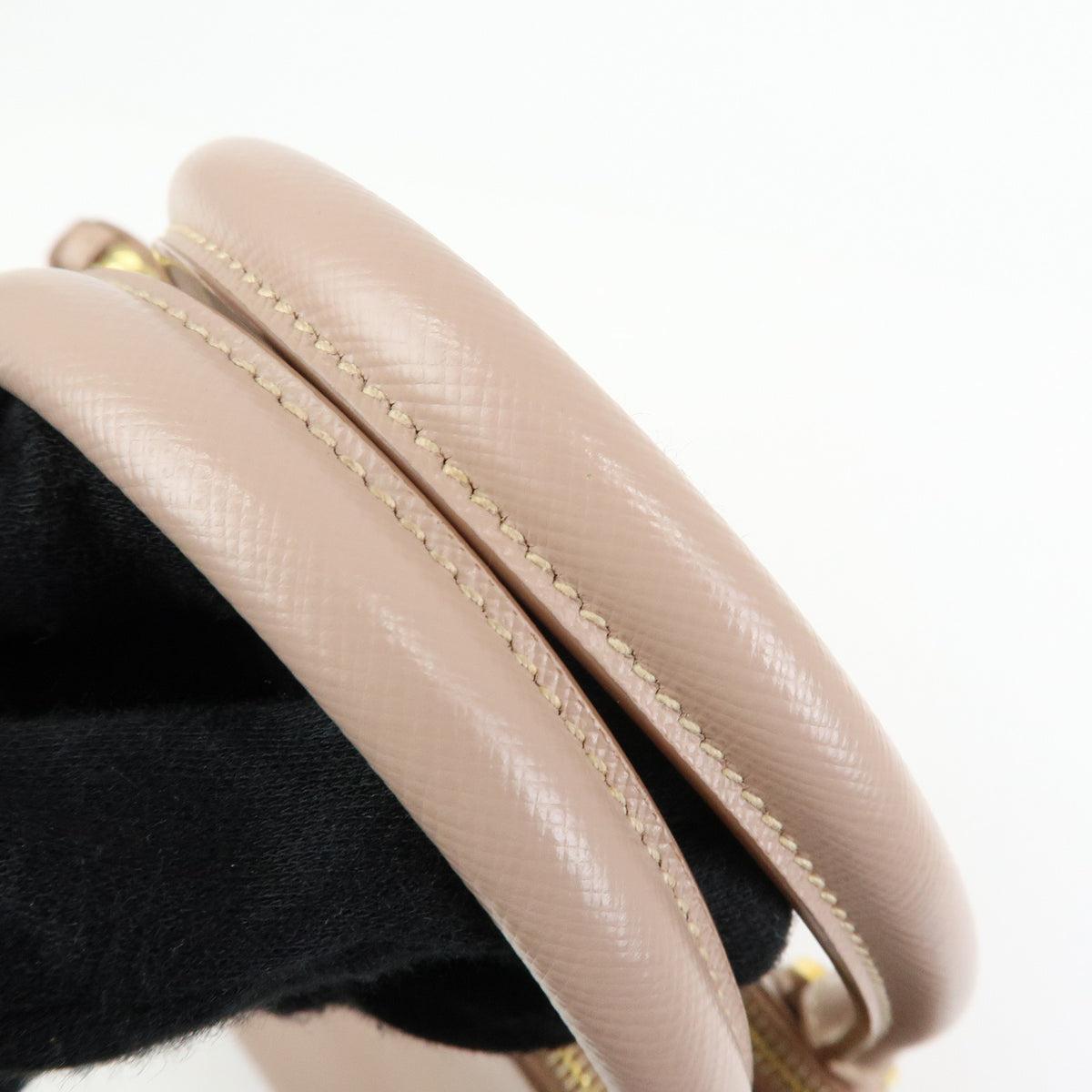PRADA Triagnle Logo Galleria Saffiano Leather 2WAY Hand Bag Pink BN2274