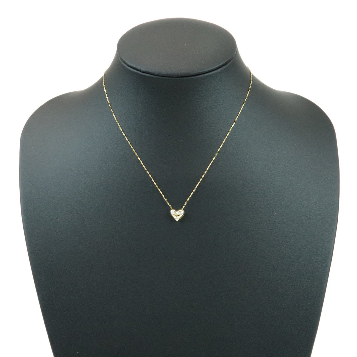 Tiffany & Co Dots Heart 3P Diamond Necklace K18 750YG PT950