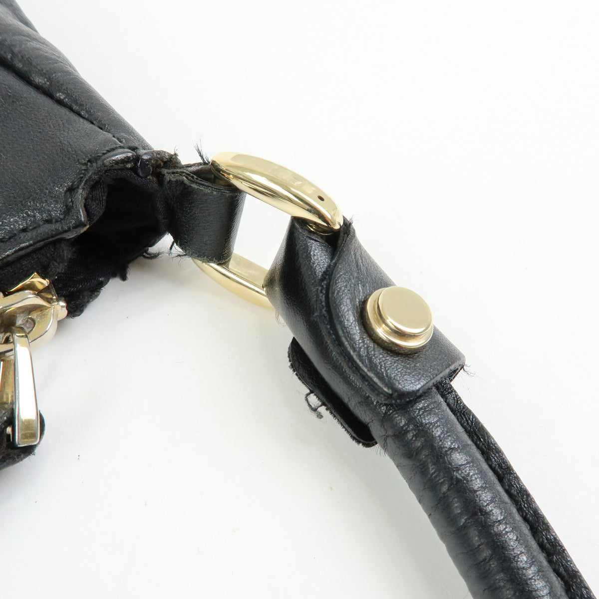 GUCCI Abbey Leather Shoulder Bag Hand Bag Black 189833