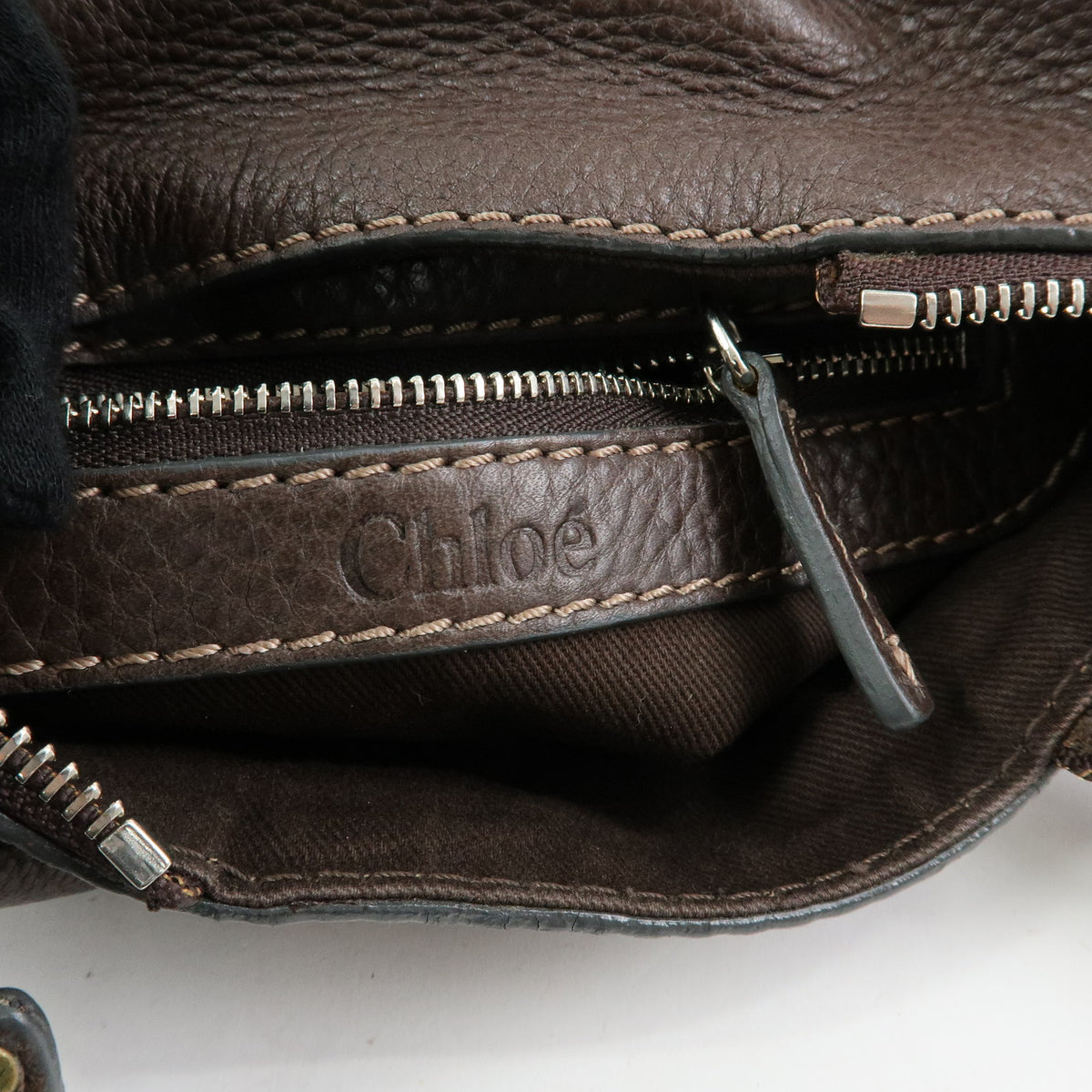 Chloe Paddington Leather Shoulder Bag Crossbody Bag Brown Pink
