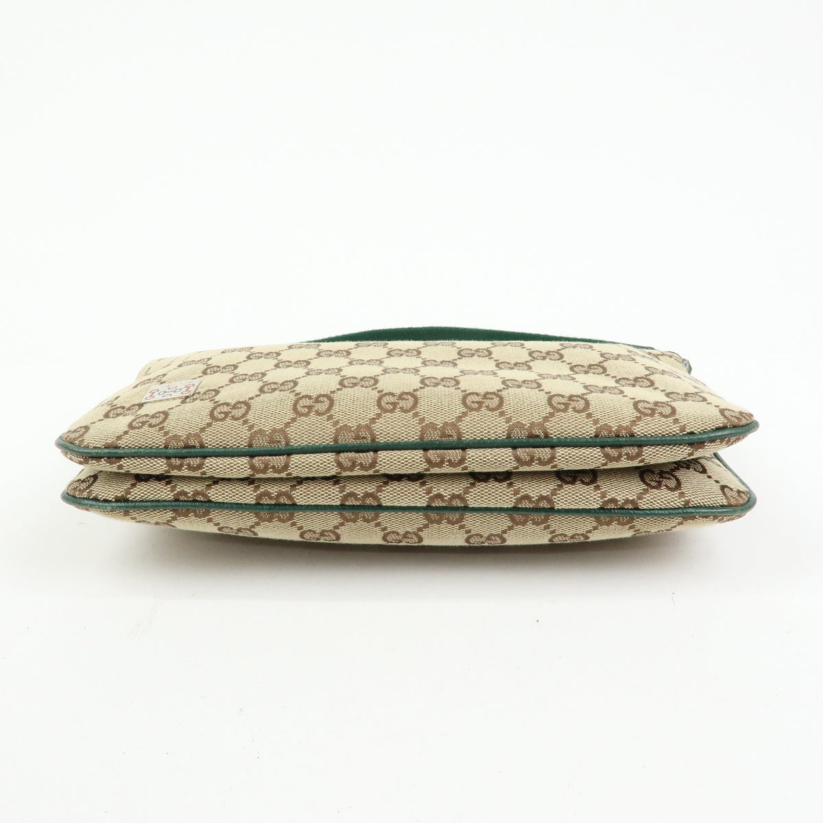 GUCCI Sherry GG Canvas Leather Shoulder Bag Beige Green Red 145812