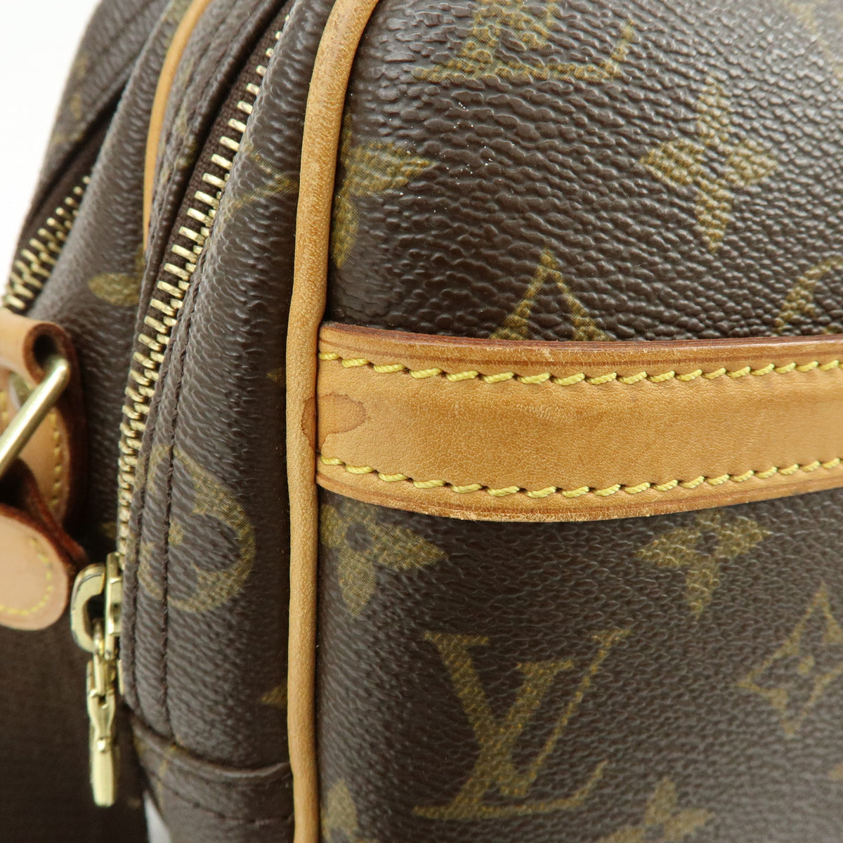 Louis Vuitton Monogram Reporter PM Shoulder Crossbody Bag Brown M45254