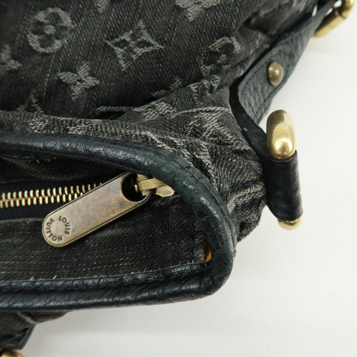 Louis Vuitton Monogram Denim Neo Cabby MM 2Way Bag Noir M95351