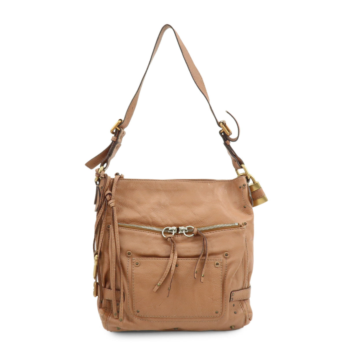 Chloe Paddington Hobo Leather Shoulder Bag Brown