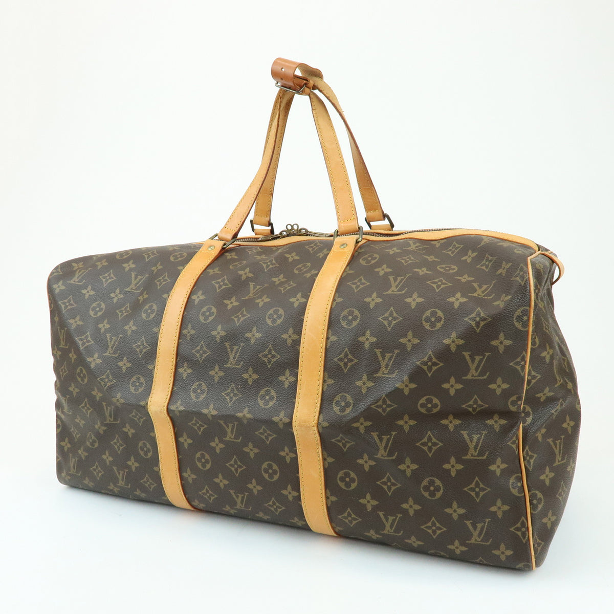 Louis Vuitton Monogram Sac Souple 55 Boston Bag Brown M41622