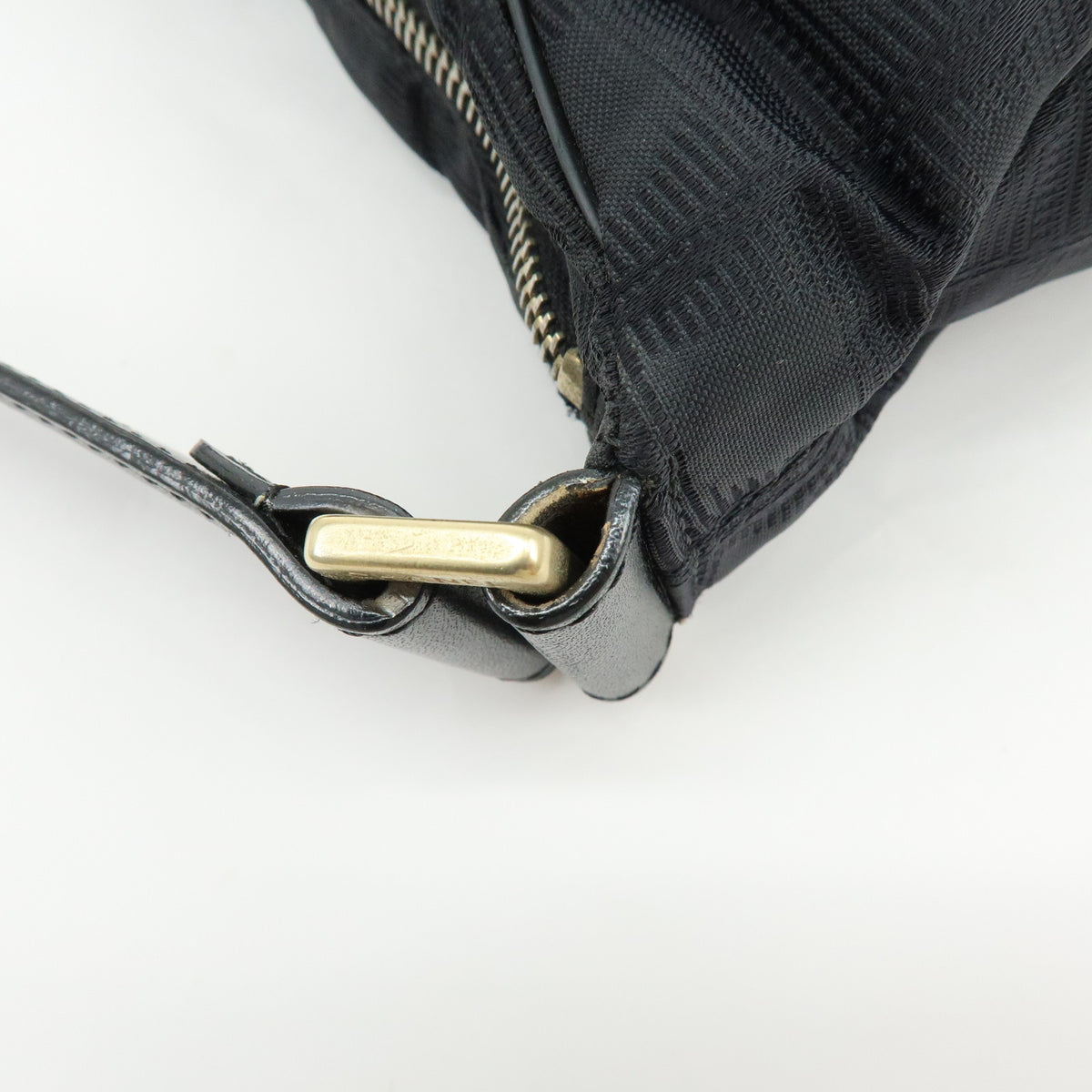 CHANEL New Travel Line Nylon Jacquard Leather Shoulder Bag Black