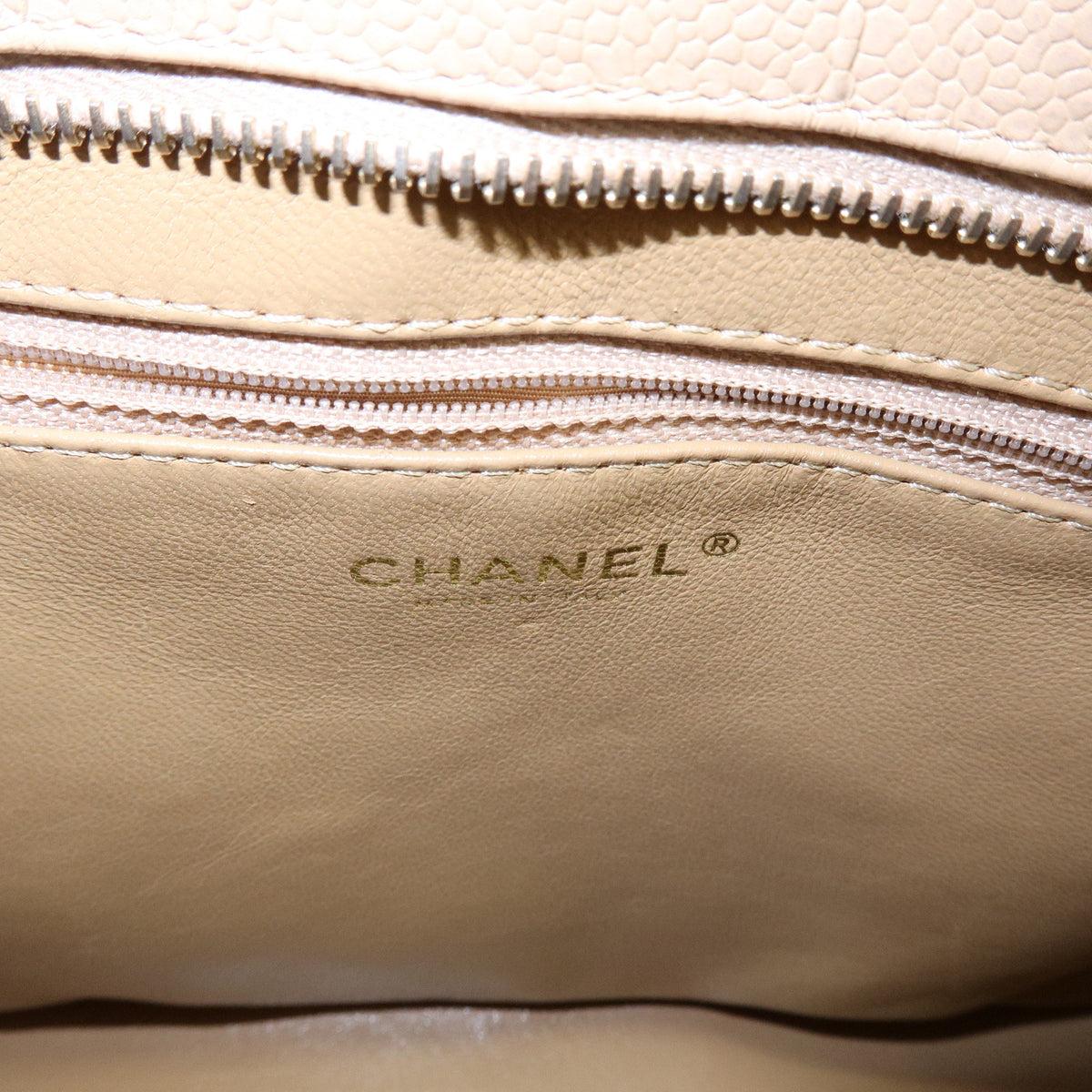 CHANEL Medallion Matelasse COCO Mark Tote Bag Hand Bag Beige A01804