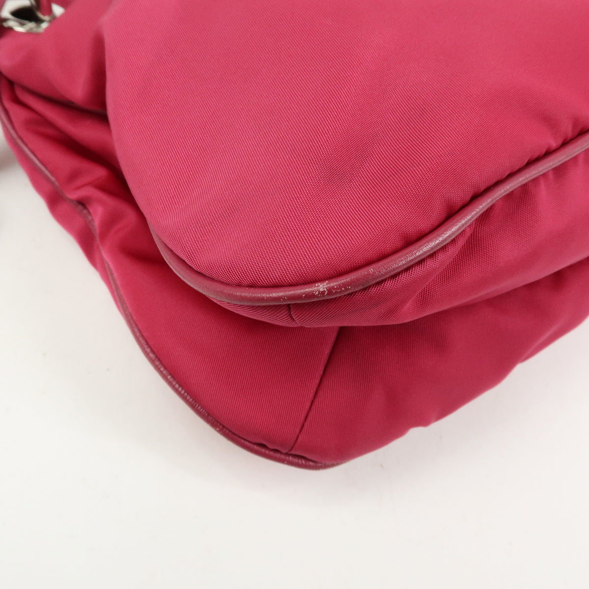 PRADA Logo Nylon Leather Shoulder Bag Hand Bag Pink
