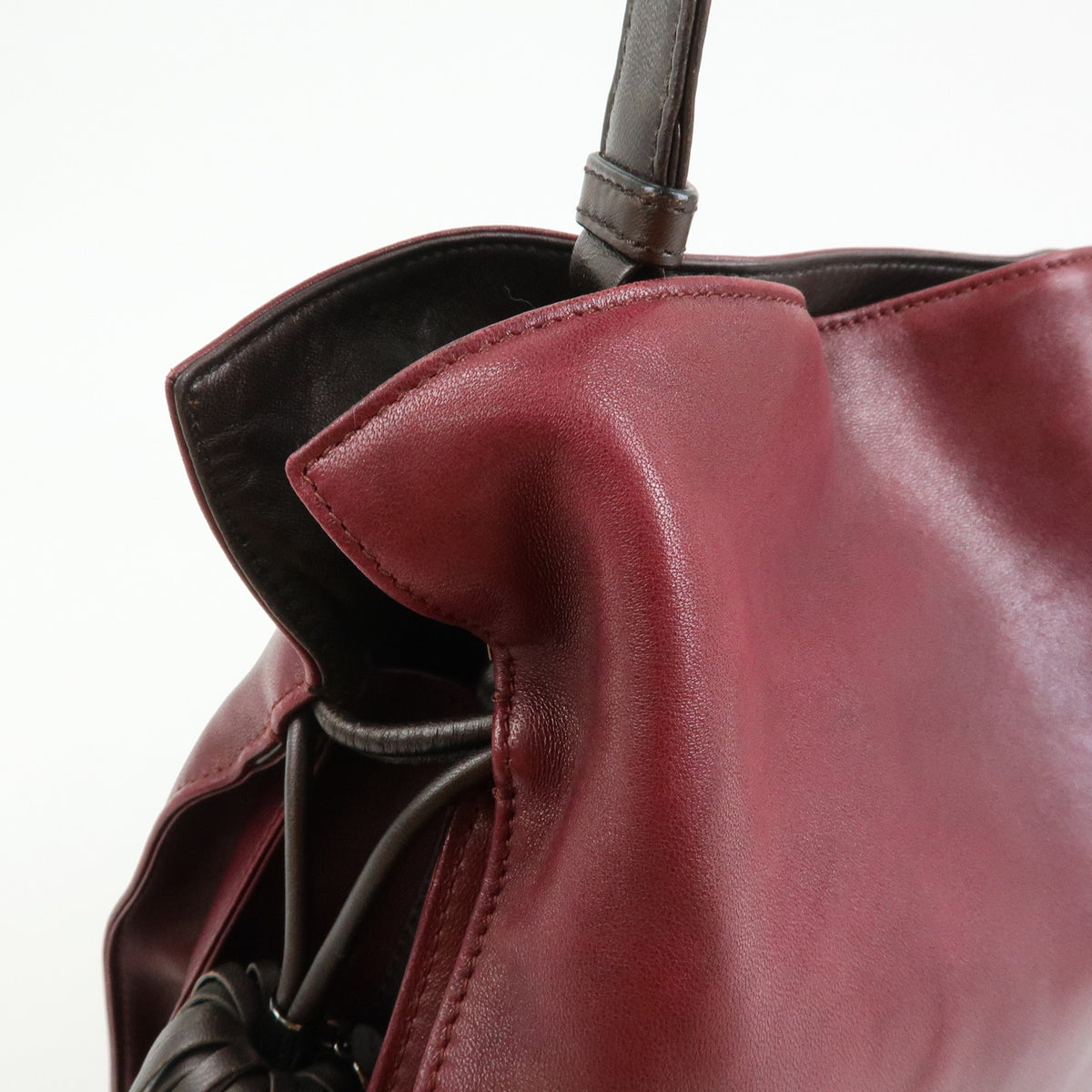 LOEWE Anagram Nappa Leather Shoulder Bag Crossbody Bag Purple