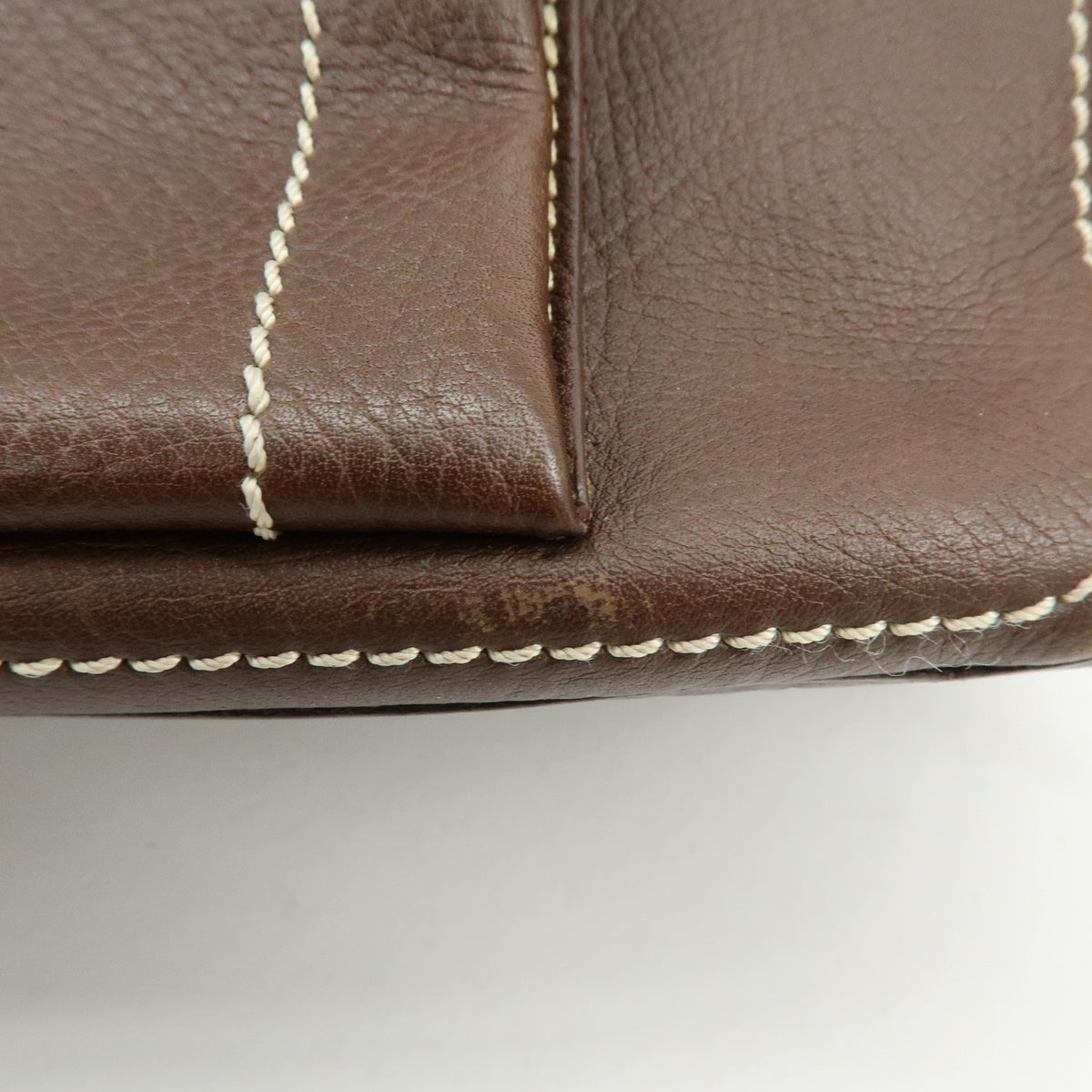 CELINE Boogie Bag Leather Hand Bag Brown