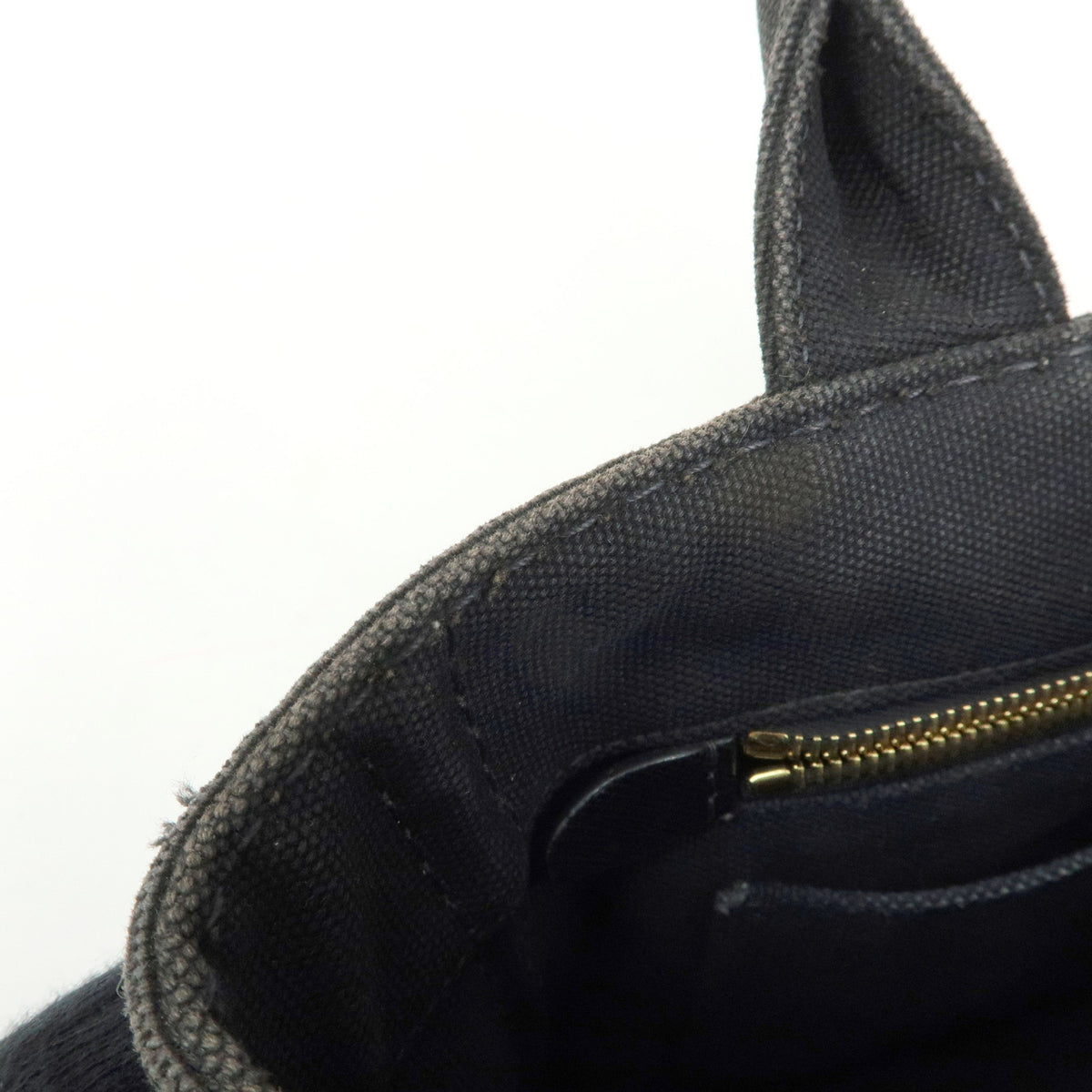 PRADA Triangle Logo Canapa Mini 2Way Bag Hand Shoulder Bag Black B2439G
