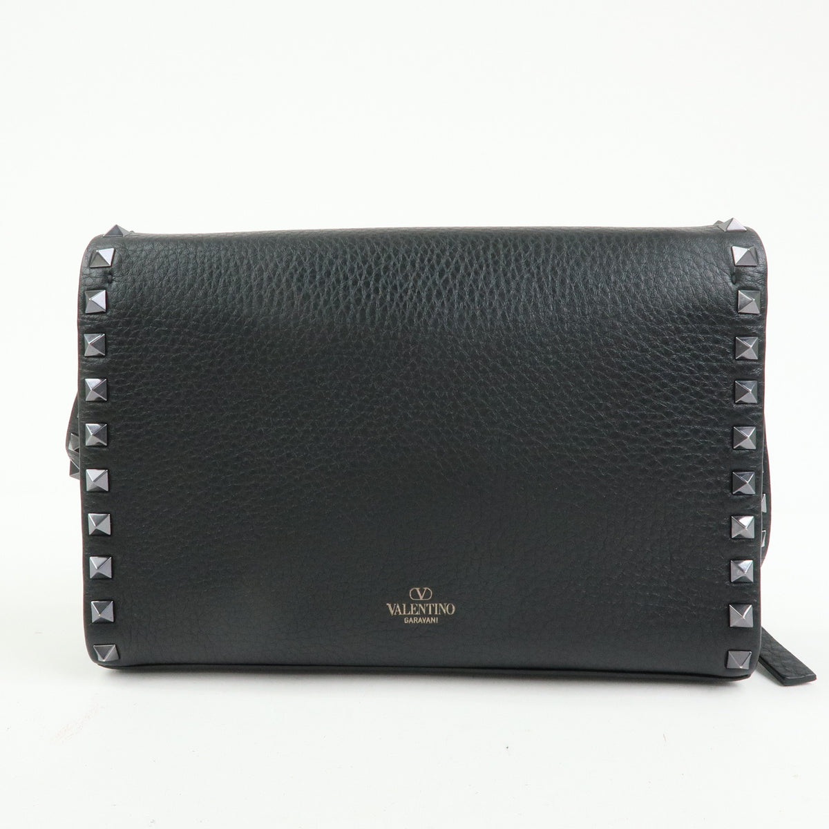 VALENTINO Rockstud Small Leather Shoulder Bag Black