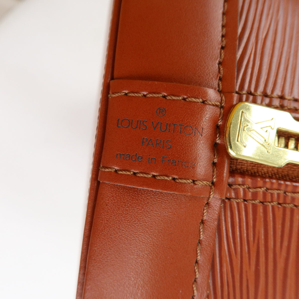 Louis Vuitton Epi Alma PM Hand Bag Kenya Brown M52143