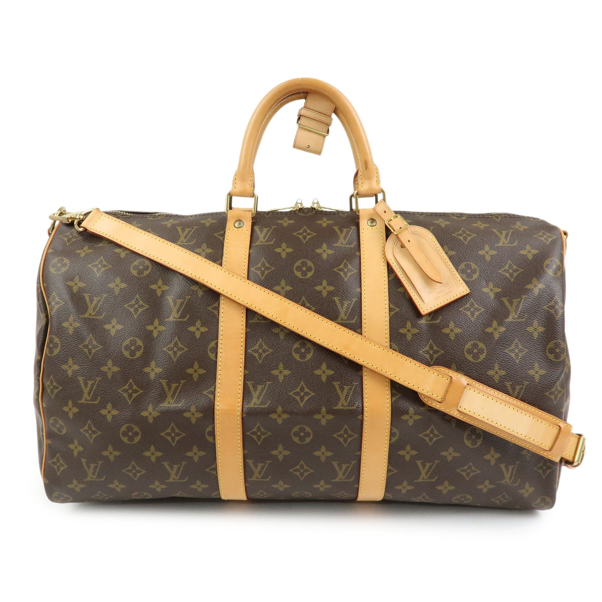 Louis Vuitton Monogram Keep All Bandouliere 50 Boston Bag M41416