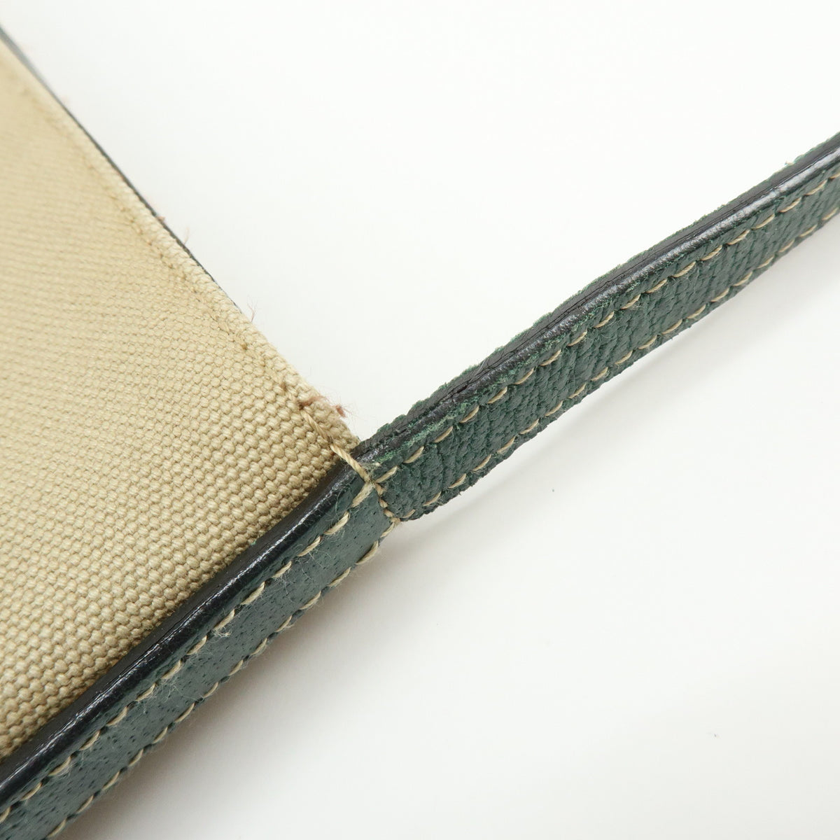PRADA Triangle Logo Canvas Leather Shoulder Bag Crossbody Bag VS0032