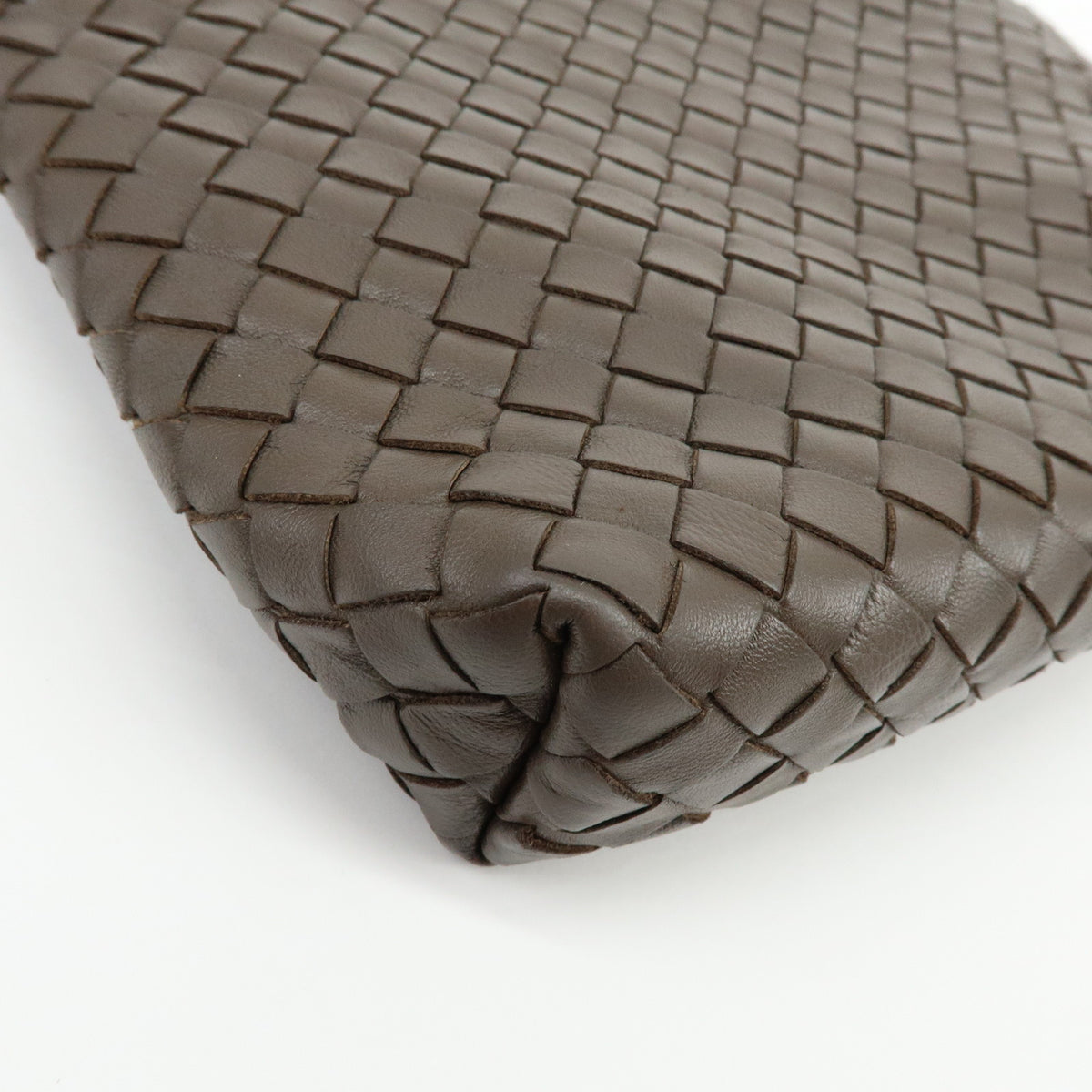 BOTTEGA VENETA Intrecciato Leather Shoulder Crossbody Bag Brown 179330